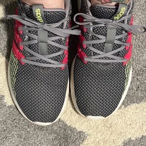 Adidas  Gray with Pink and neon yellow Sneakers